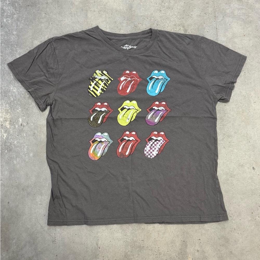 Rolling Stones Graphic T-Shirt Multi Tongue Print Size XXL